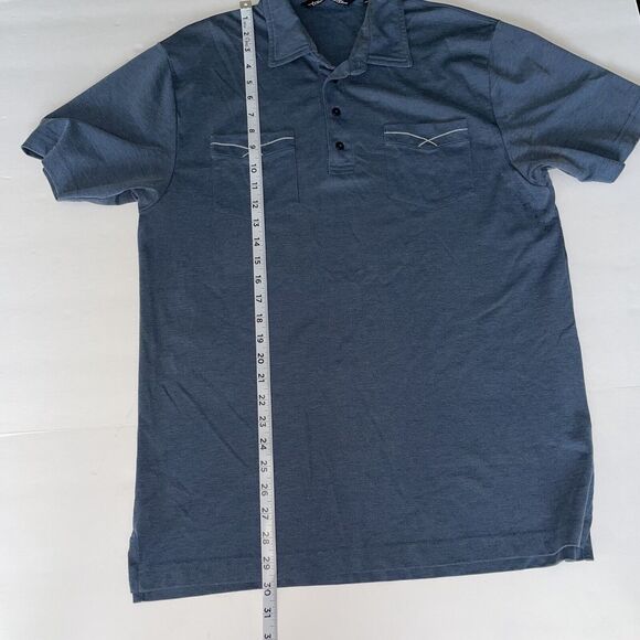 Travis Mathew Polo Shirt Mens Size Large Blue Golf Short Sleeves Pickleball - Picture 2 of 9
